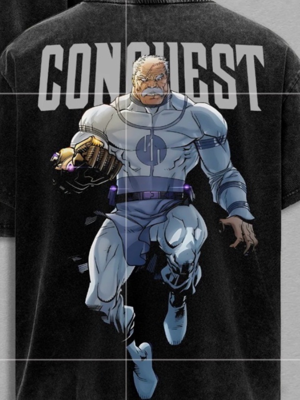 Conquest x Invincible Black Graphic Tee - Men's Washed Vintage Shirt M NWOT